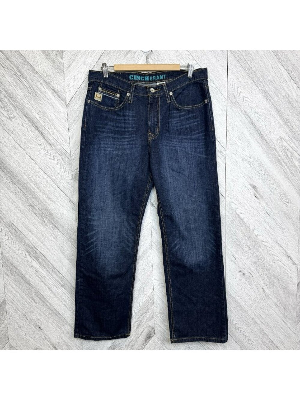 Cinch Jeans Grant Bootcut Denim Dark Wash Mens Size 33x30 Western Cowboy Ranch